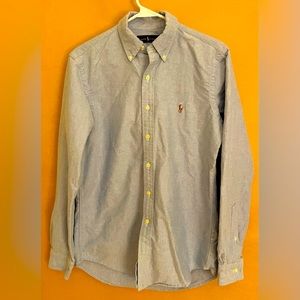 Ralph Lauren blue button down, men’s size small. Like new.
